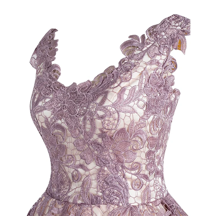 2019 г., милое короткое Кружевное цельнокроеное вечернее платье в западном стиле для девочек