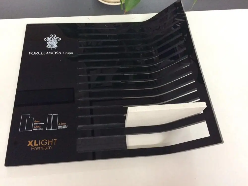 Desktop Clear Plexiglass Acrylic Stone Sample Display Tower