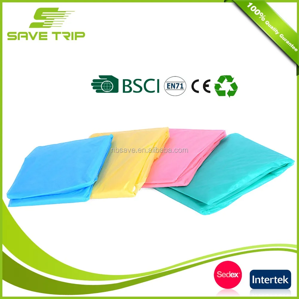 Popular Easy Carry Emergency Disposable Adult/Child PE Raincoat/ rain poncho