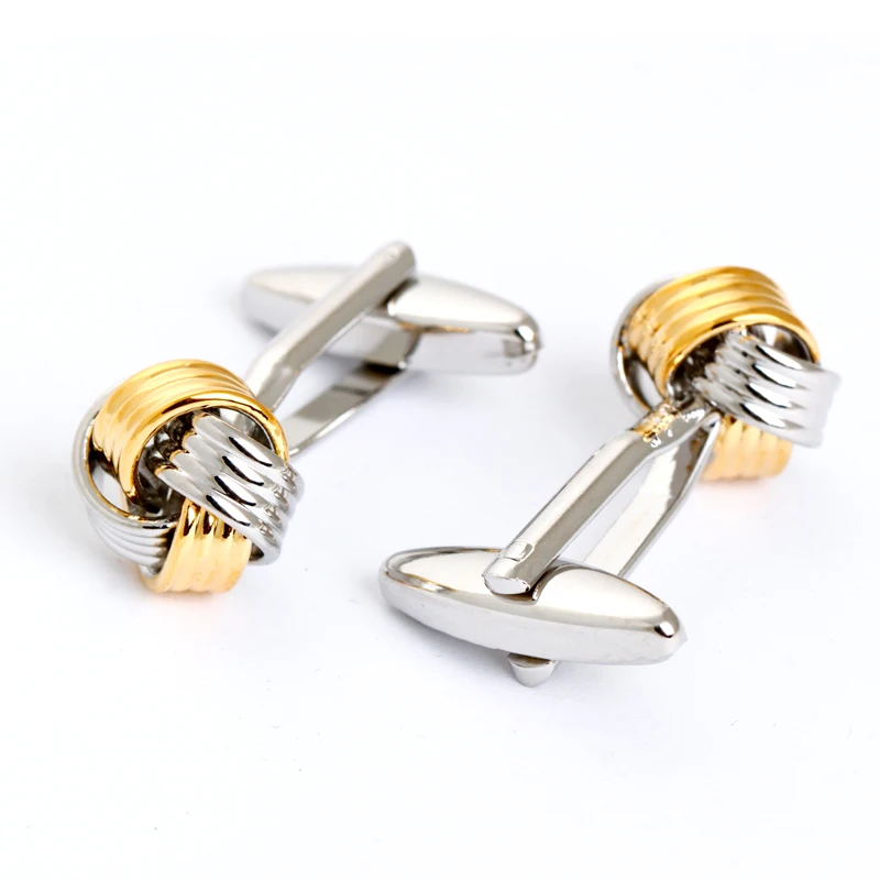 Wholesale Silver Gold Bulk Metal Knots Cufflink for Men