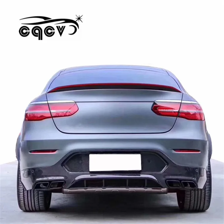 Аксессуары из углеродного волокна для Mercedes BENZ GLC coupe с передним диффузором задним бампером