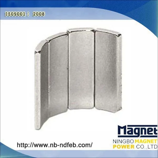 N52 Permanent Segment  Neodymium Magnet for  High Power Motor