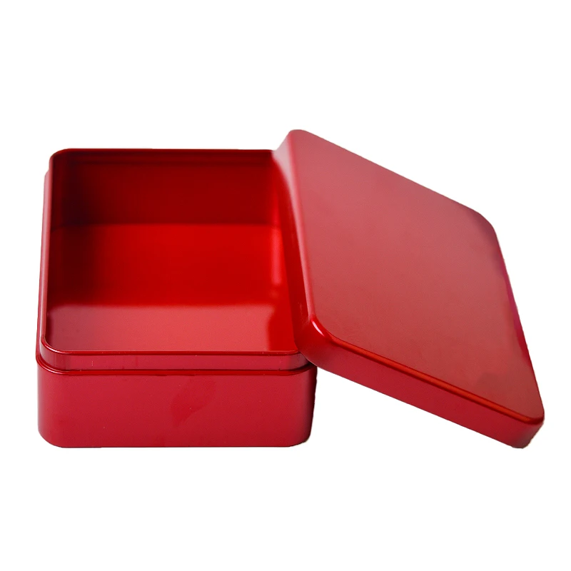 Unique Products to Sell Wholesale Multipurpose Red Tin Canisters Gift Card Tins Metal Box Container with Large Stock Ability