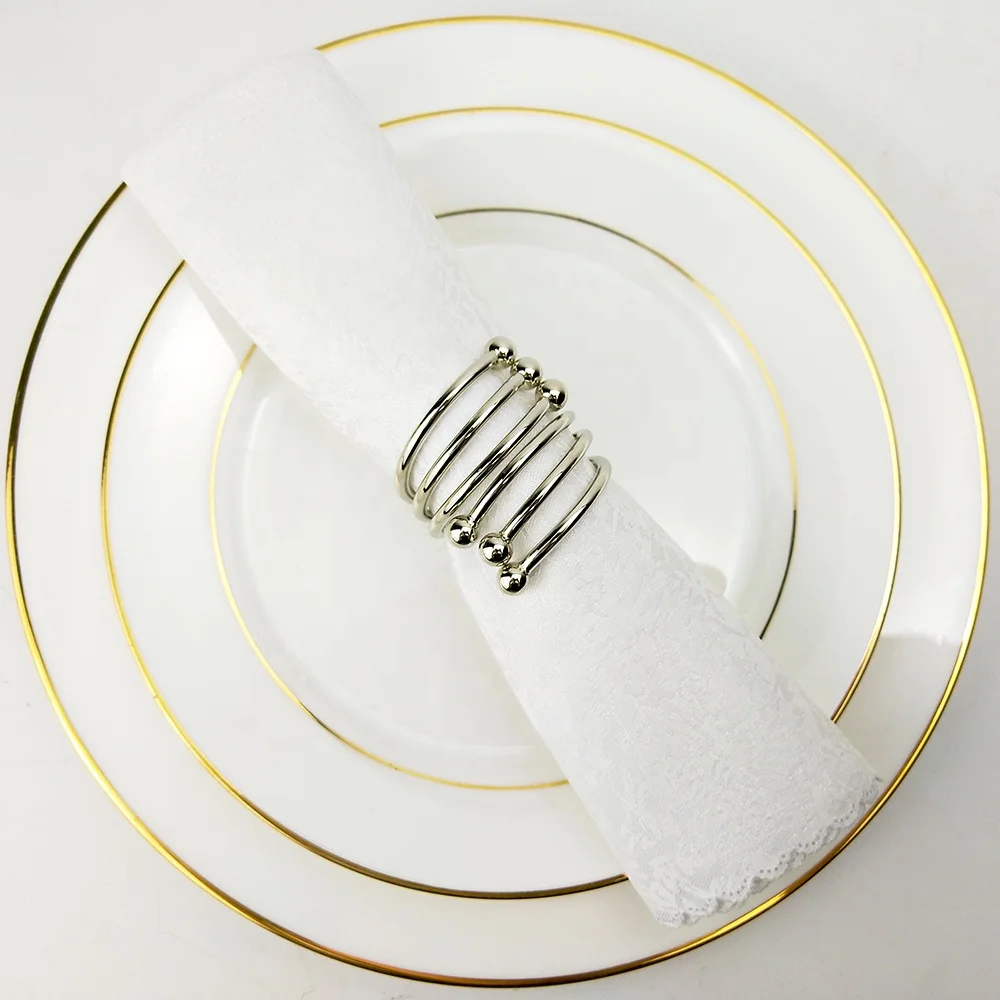 spiral gold napkin rings for wedding