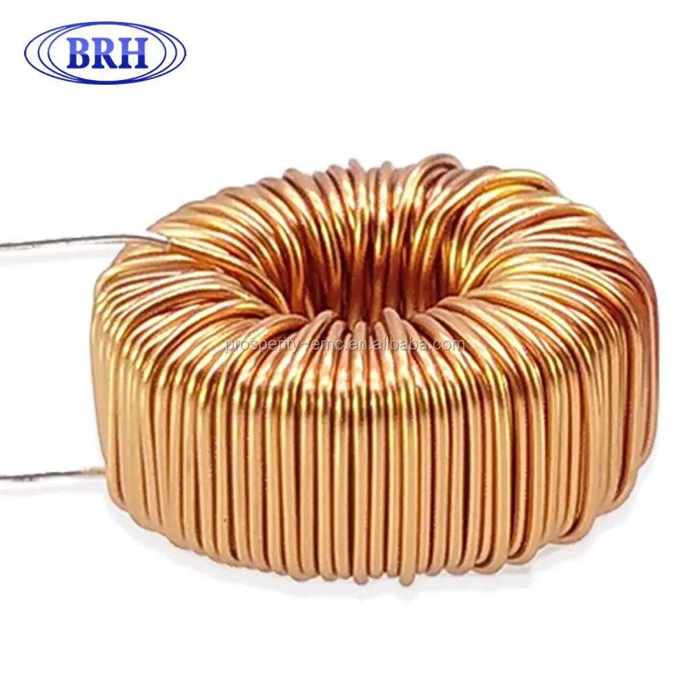 Plug ins toroidal ferrite core wire wound coil power inductor 380uh