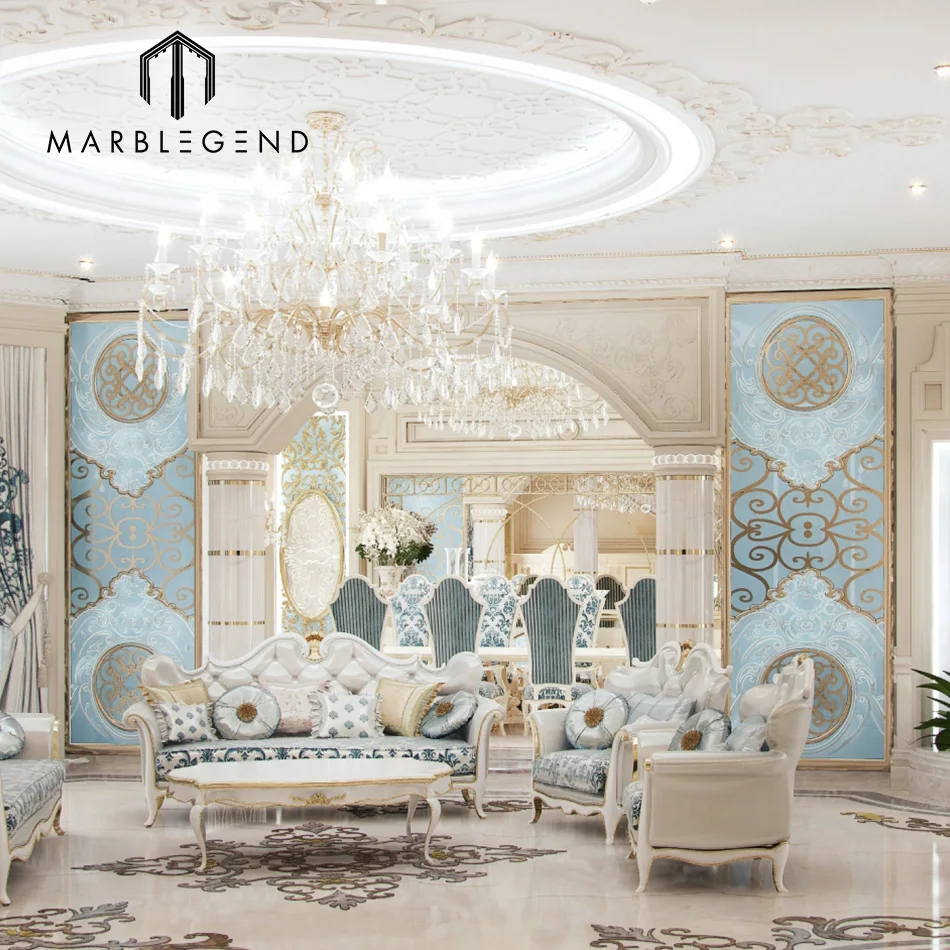 Пользовательский Роскошный домашний водоструйный мраморный медальон инкрустированный напольный дизайн интерьера