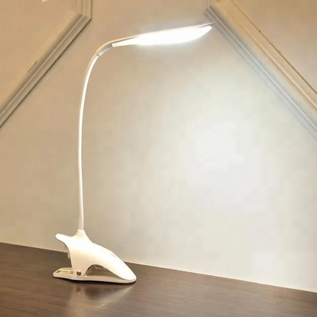 OEM клип на настольная лампа перезаряжаемая Светодиодная для чтения USB зарядное устройство 3 уровня яркости светодиодная