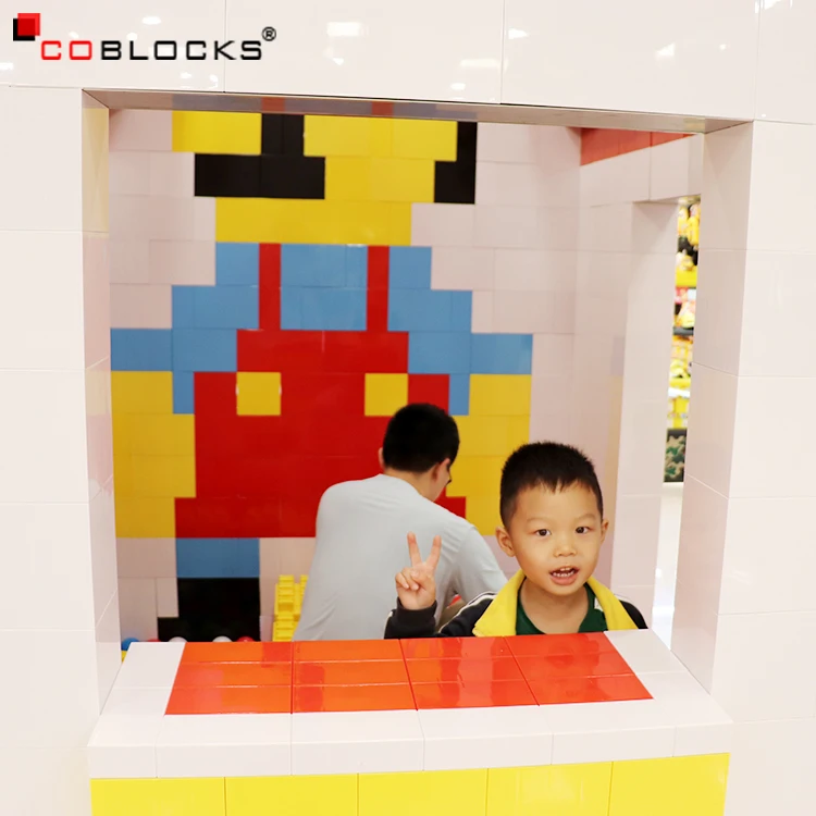 Best selling carton room wall construction adult large plastic block mold toy plastic building blocks