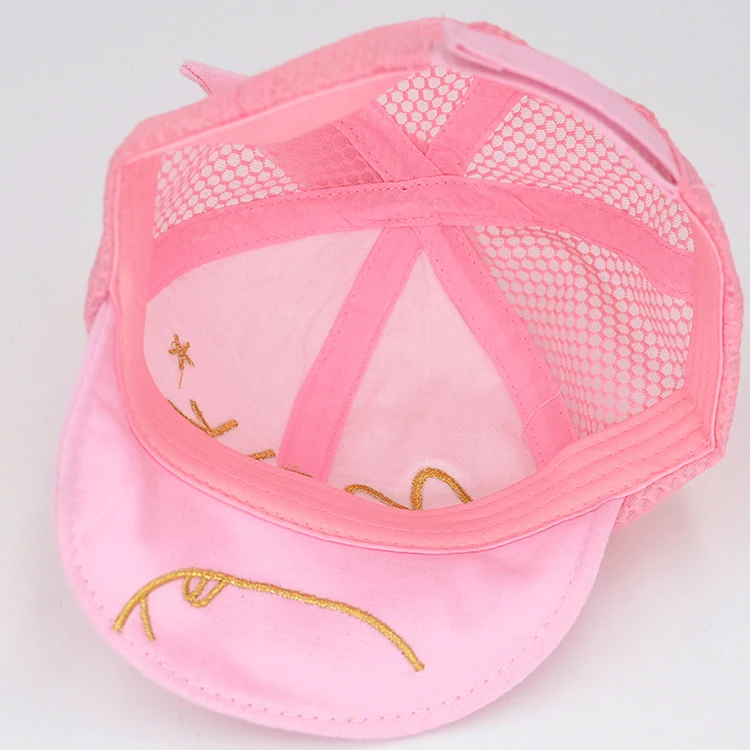 Wholesale Custom Solid Color 100% Cotton Woven Sunbonnet Baby Girl Hat Cute Hat Sunbonnet Kids Baby Mesh Baseball Caps Nets Hat