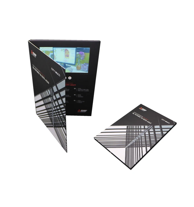 
Amazon hot selling A4 7inch video greeting brochure card 