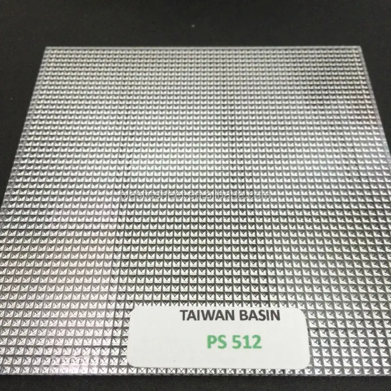 
Polystyrene (GPPS) embossed sheet for prismatic diffuser PS 512 