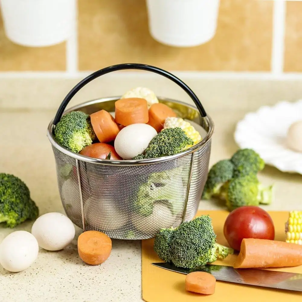 Amazon hot selling stainless steel pressure cooker accessories electric  steamer basket