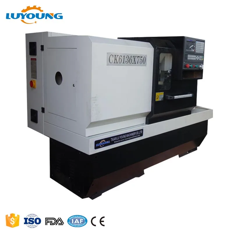 Ck6136 небольшой образование плоскую кровать Siemens токарный центр токарный станок