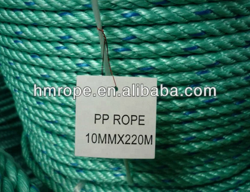 3 strands twisted pp danline rope for marine rope