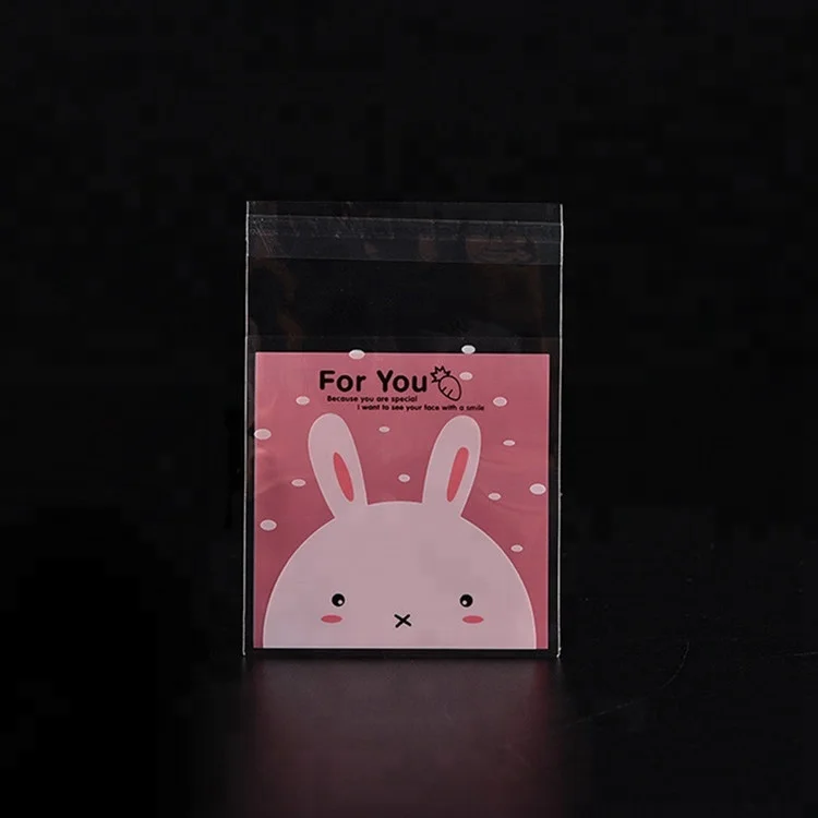 Custom Printed Clear OPP Biscuit Bag OPP Self Adhesive Bags Packaging Cookies Bag Plastic