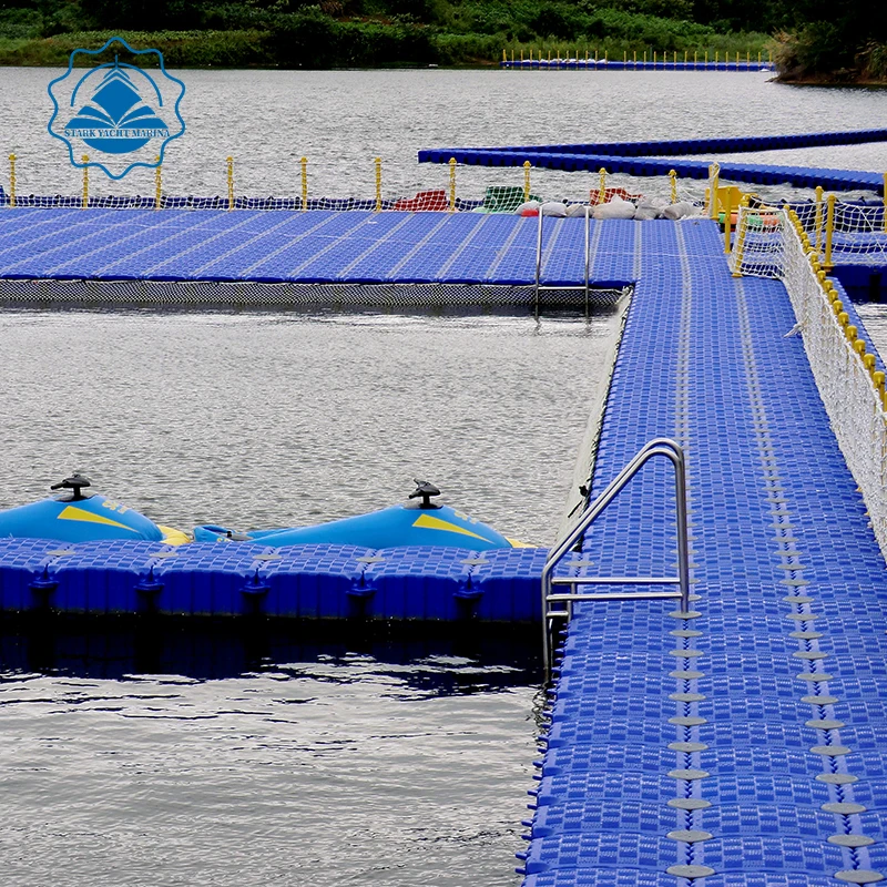 marine supplies Blue use HDPE plastic Multifunction Small pontoon Cube modular jet ski floating dock make in China