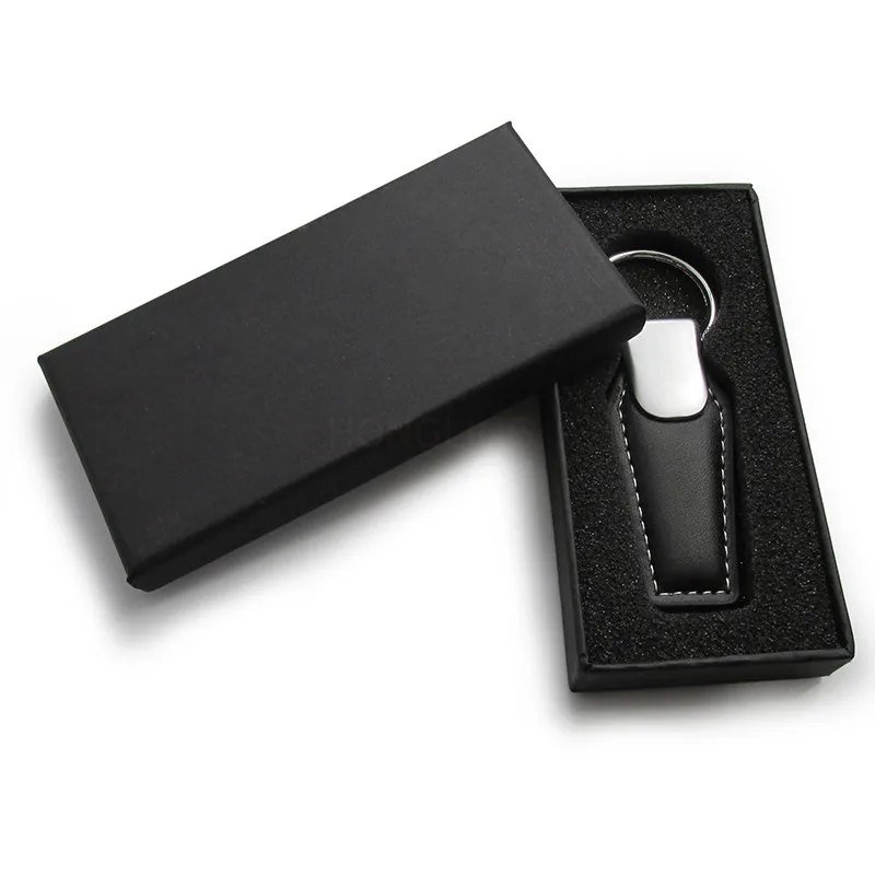 Custom pu leather car logo key holder cow leather keychain