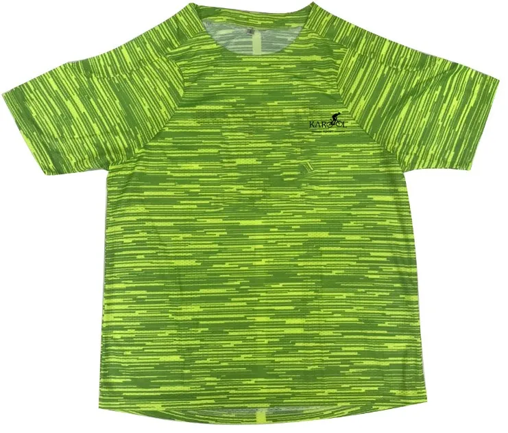 
Anti-UV Custom Running Wear Quick Dry Men Sports Fluorescence Green Fashion Running Clothes 
