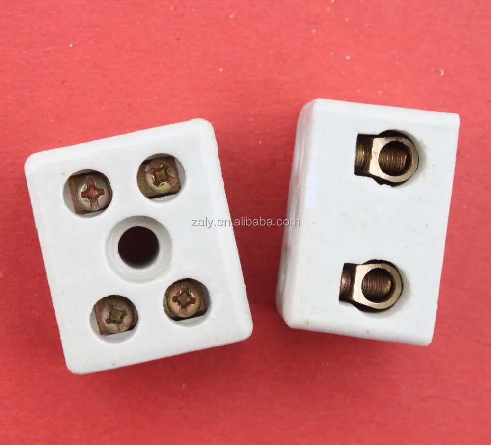 Steatite electrical ceramic porcelain wire insulators ceramic electric connector