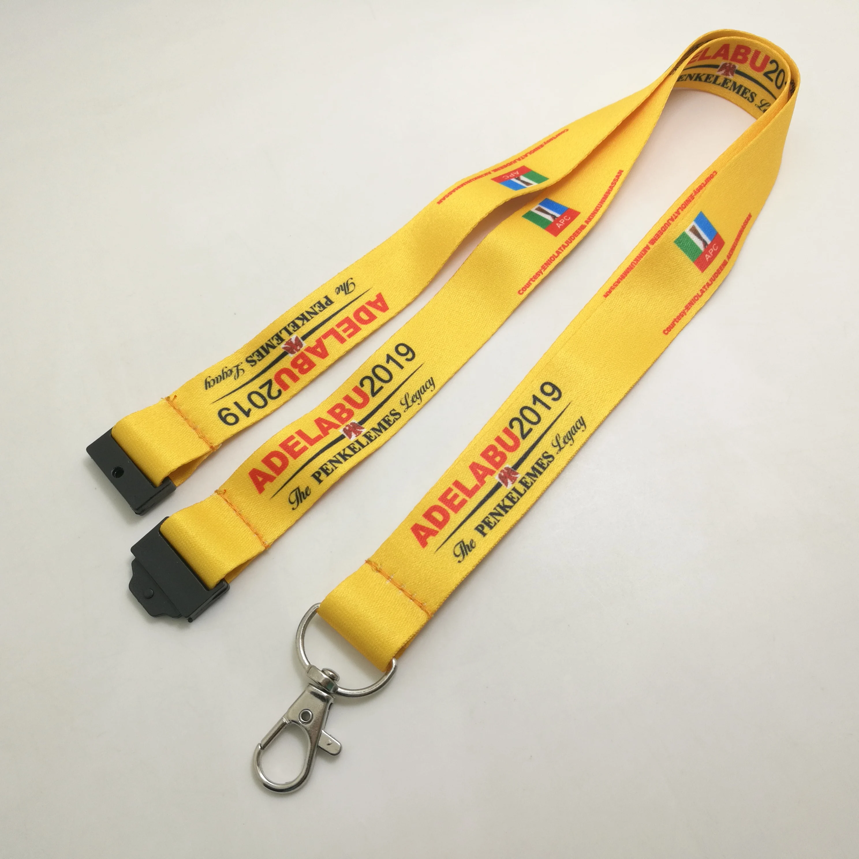 neck  lanyard with high quality accessories in sublimation printing