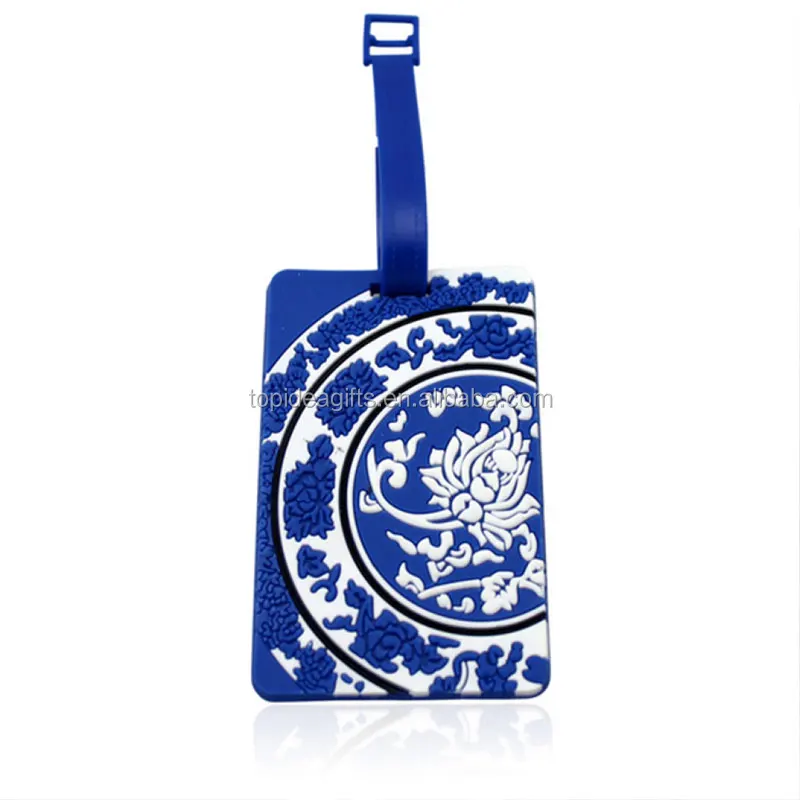 Export 2018 Hot sale funny custom rectangle soft pvc luggage tags