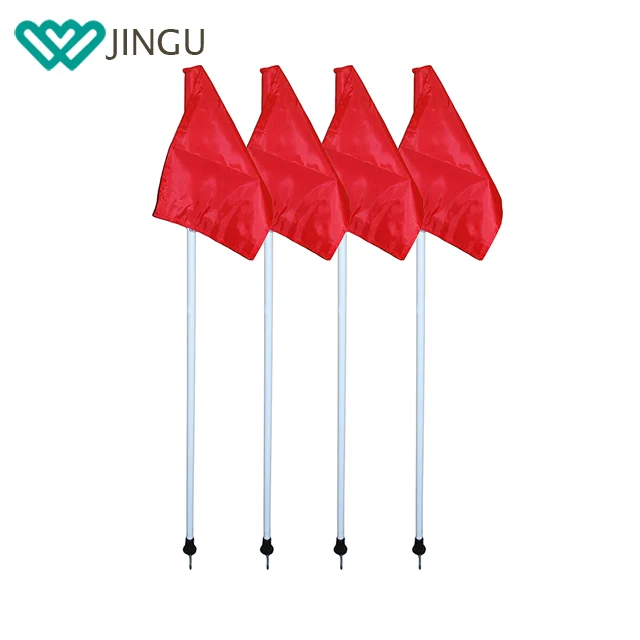 
Custom Logo Printing Football Agility Training Equipment Soccer Corner Flags Set with Steel Peg 