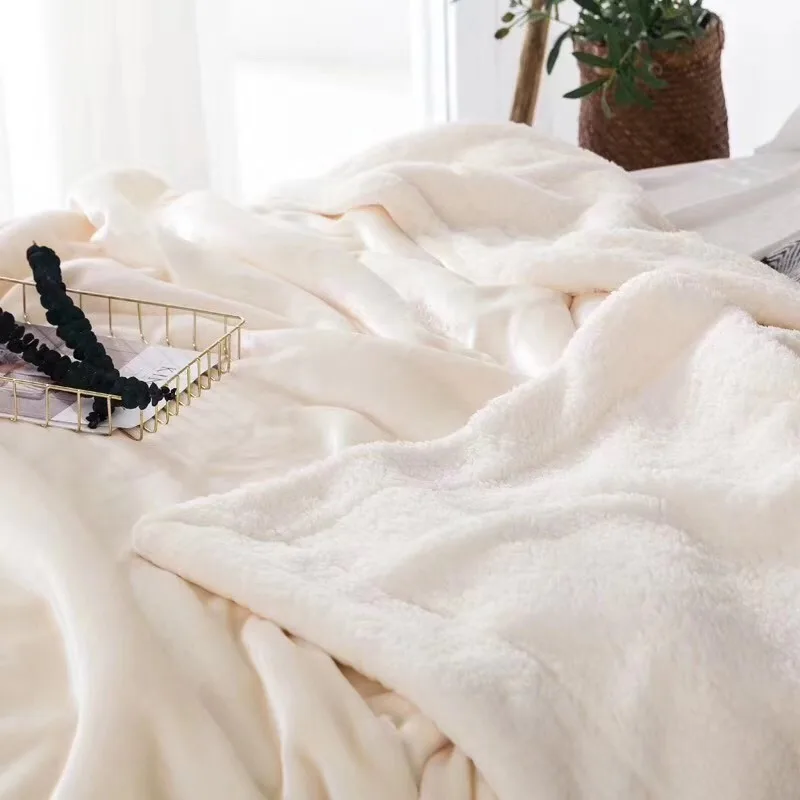 luxury Double lamb wool blanket