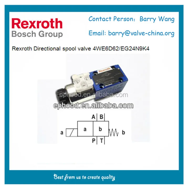 Rexroth Directional spool valve 4WE6D62/EG24N9K4 direct operated, with solenoid actuation