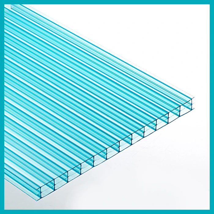 Co-exturded Легкий Вес 12 мм Синий Поликарбонат Полые Листы