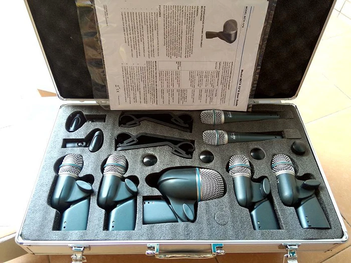 TKG BETADMK7 Beta DMK7 Professional 7 Piece Drum Kit Instrument Microphone Mic For Bass Amp Toms Snare Drum  drum microphone set