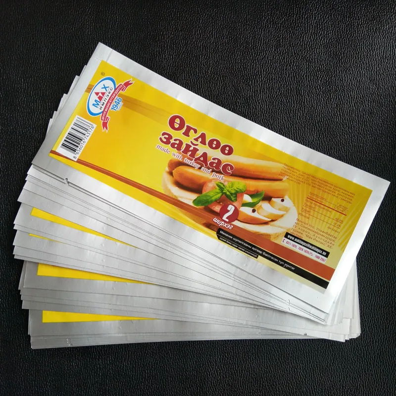 Aluminum foil Vacuum packaging for Sausage Cooked Meat food