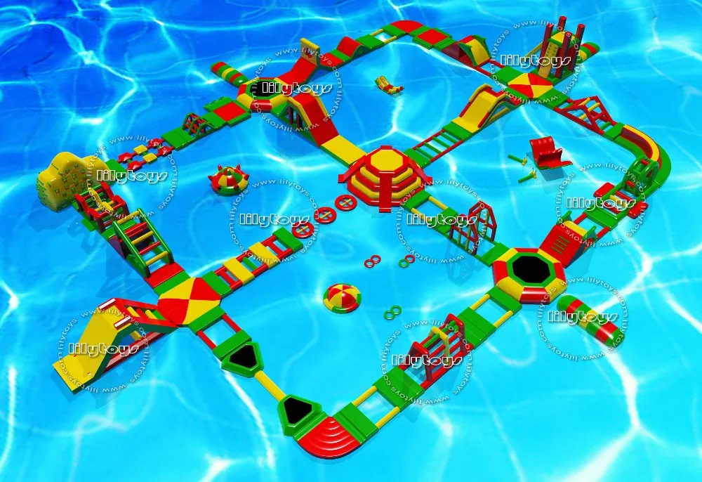 floating inflatable water park/ water sports game amusement on park/ water play equipment for adults children