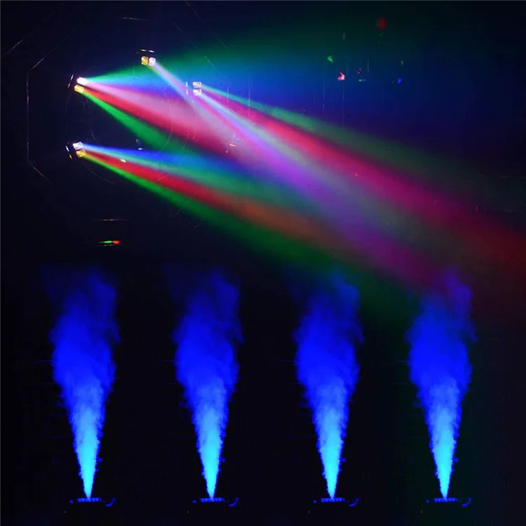 1600W 1500w smoke Fog Machine with 24 LED Lights wire and wireless control