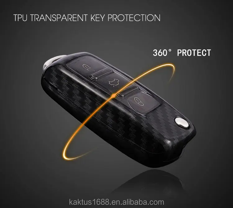 For volkswagen Lavida Gran Lavida Golf 6 BORA SAGITAR POLO Tiguan Car Key Case PC Carbon filament Cover Car key shell
