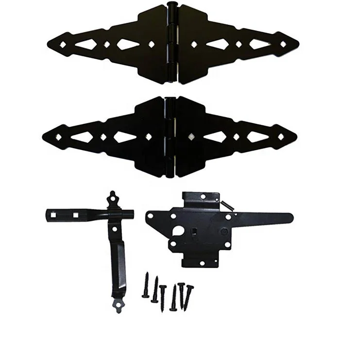 Fence Hardware Single Gate Kit Wood Gate Hinges and Latch