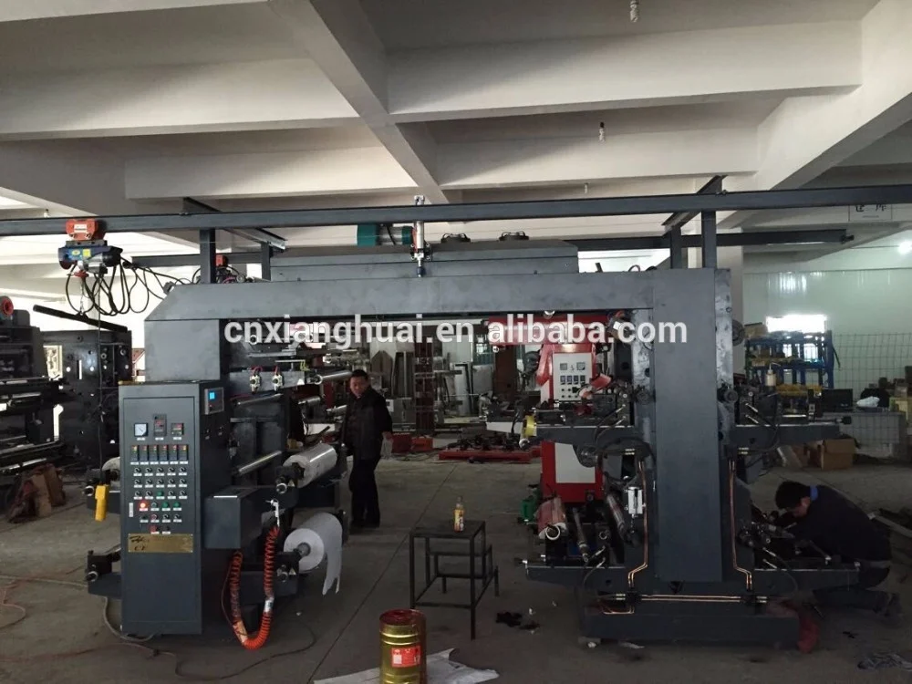 Hangzhou Xinghuai Flexo Printing Machine Manufacturer 4 Colors Roll Paper Flexographic Printer