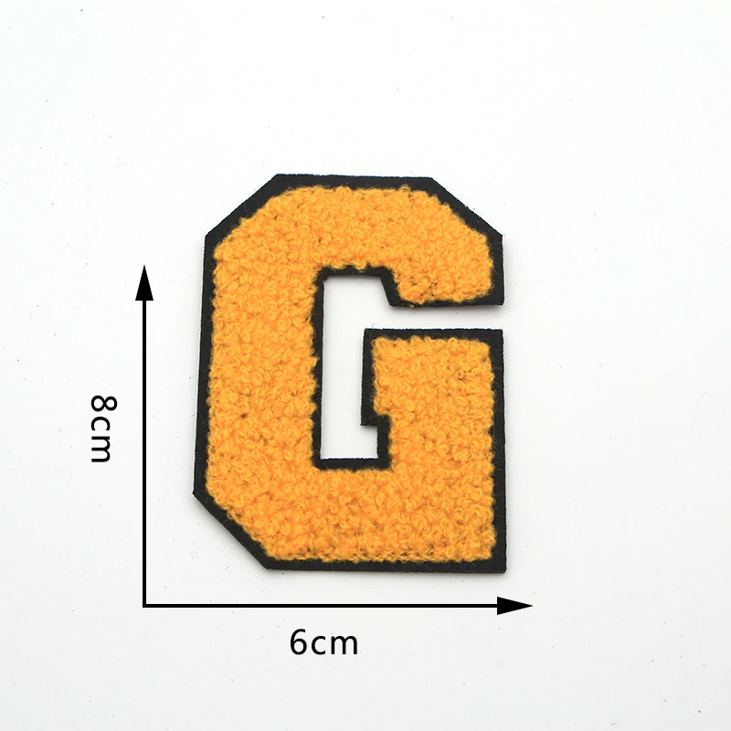 Fashion Letter Alphabet Sew on Towel Embroidered Patches for Clothes