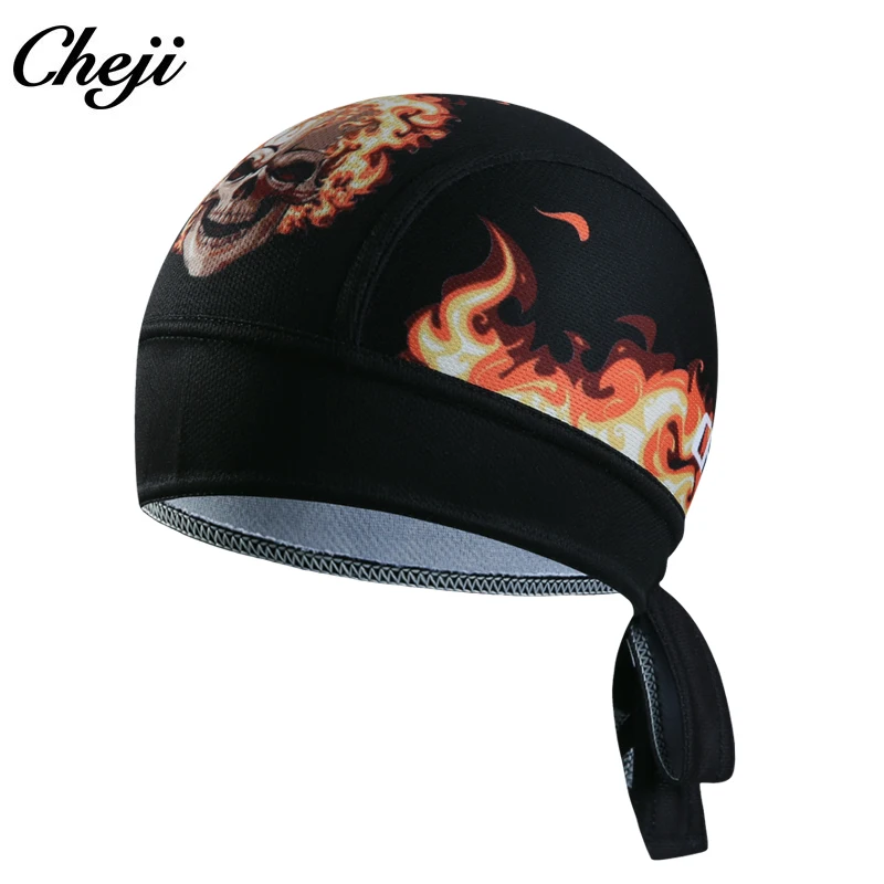 CHEJI Cycling Bandana Quick-dry Outdoor Sport Bicycle Head Scarf Pirate Scarf Hood MTB Racing Bandana Hat Custom Bandana