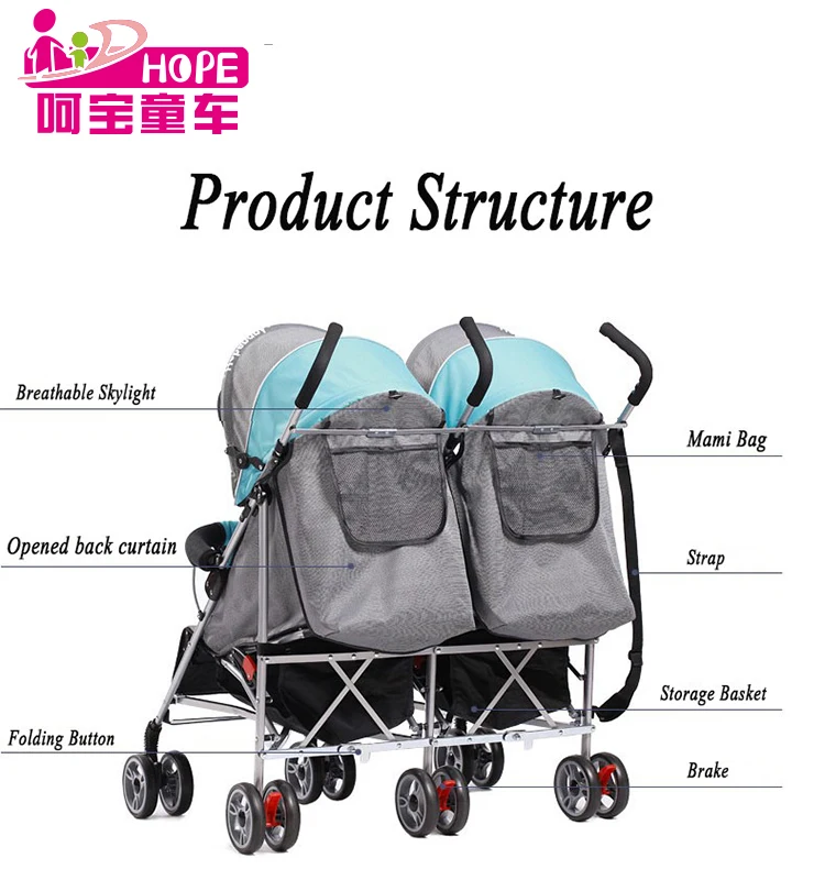Double Baby Stroller for Twins