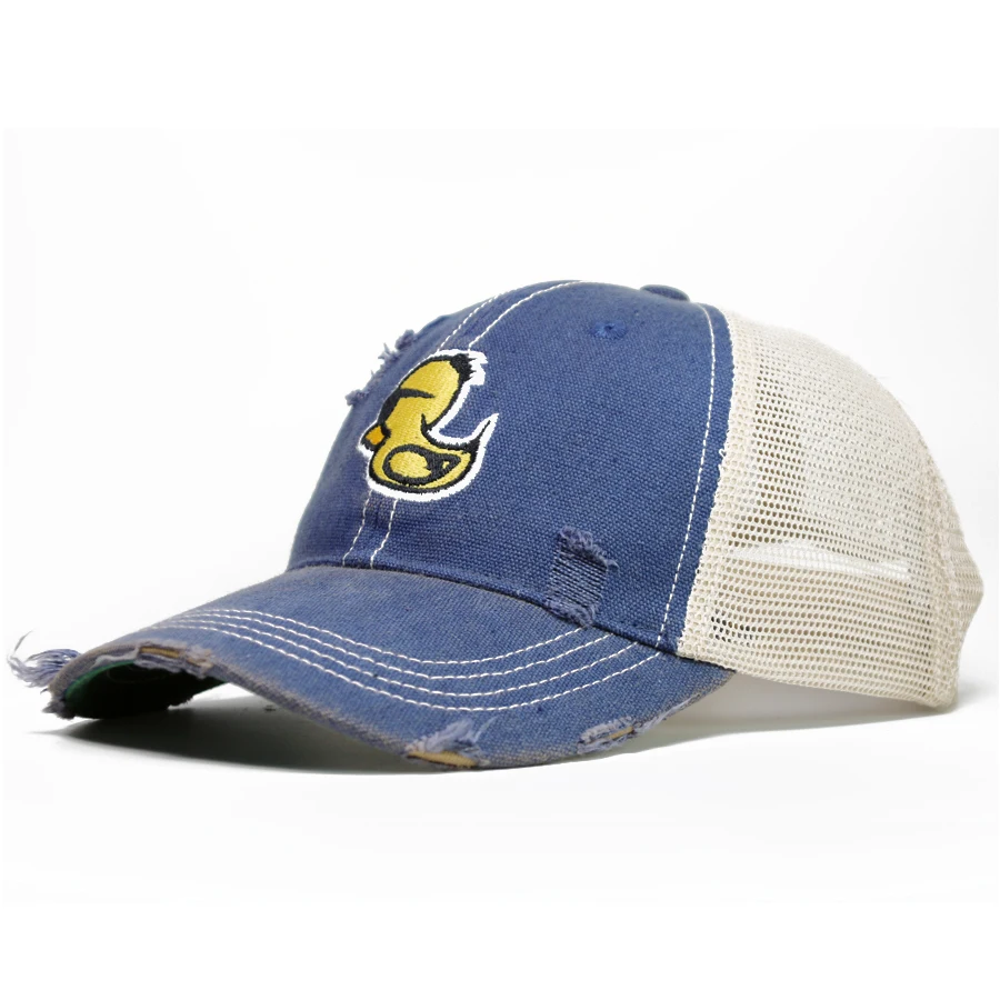 Джинсовая потертая мягкая винтажная сетчатая Кепка-тракер с вышивкой на заказ