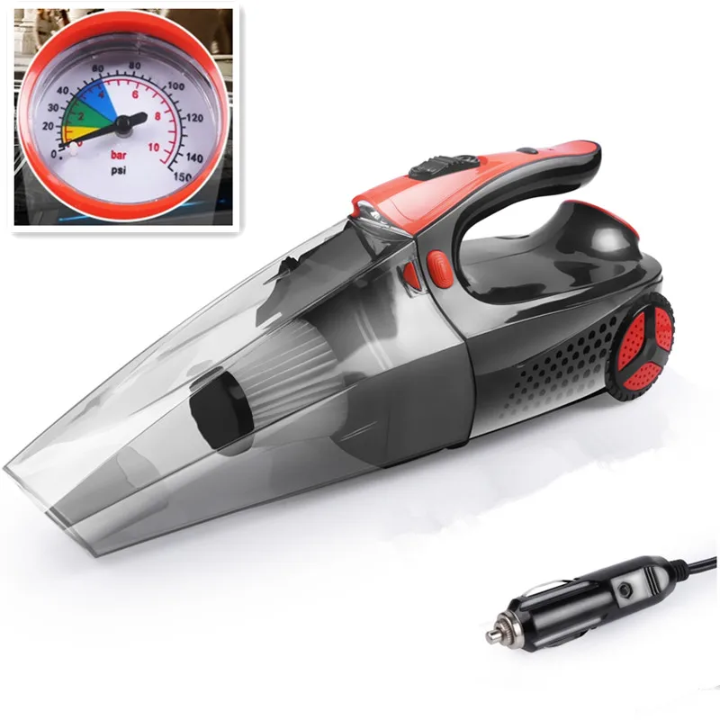 12V 100W DC powerful portable 4 in 1 handheld car vacuum cleaner with air compressor