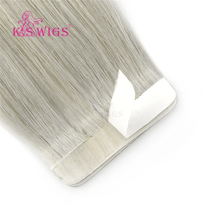 
K.S WIGS Tape Adhesive Hair Extensions16 Inch Indian Hair Tape Extensions Double Drawn Human Hair Tape In Extensions 