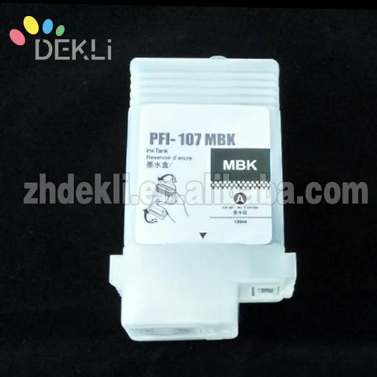 PFI 107 короткие перезаправляемый картридж для hp Canon IPF670 IPF770 IPF681 высокое качество чернильный с чипом сброса