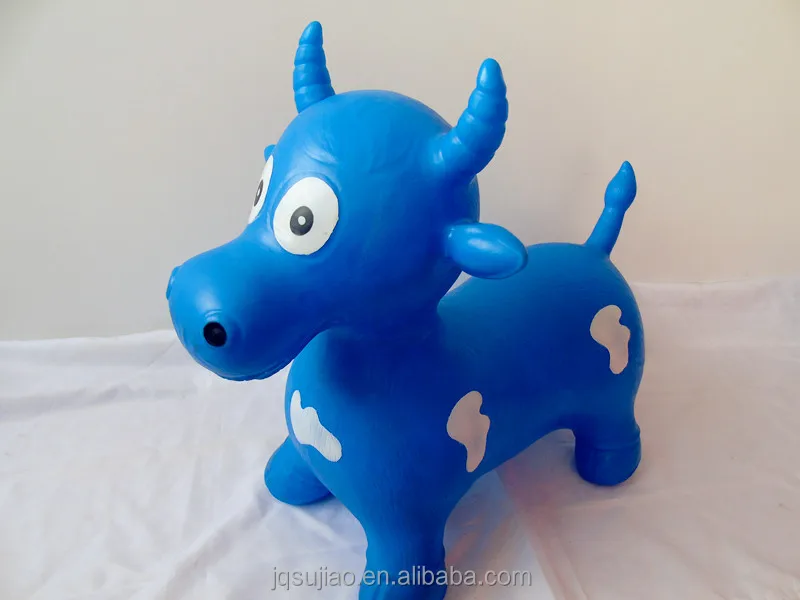 Adult soft inflatable jumping animal toy big size, Bull bouncing bull toy