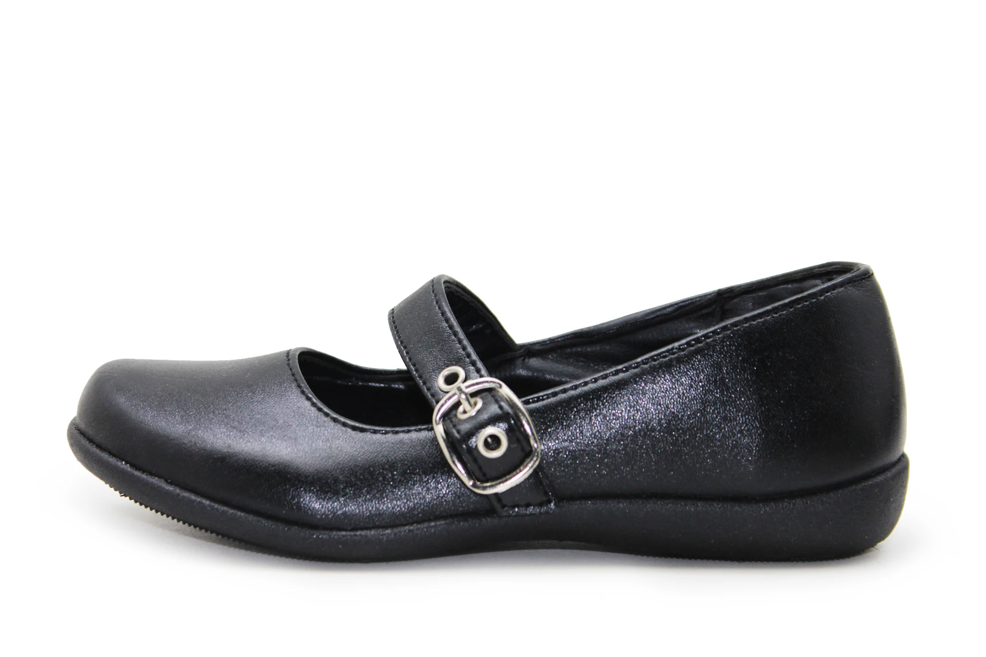
OEM Wholesale Comfortable New Design Kids Leather Dress Formal Black Flat School Shoes for Girls 