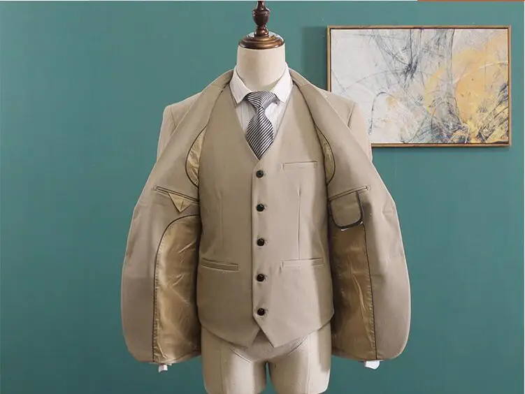 
latest design Custom 3 pieces slim fit tuxedo pant coat design men wedding suits pictures 