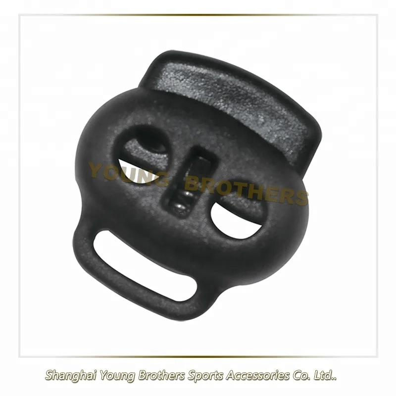 High Quality Plastic Oval Dual Cord Stopper with Two-Hole for Backpacks