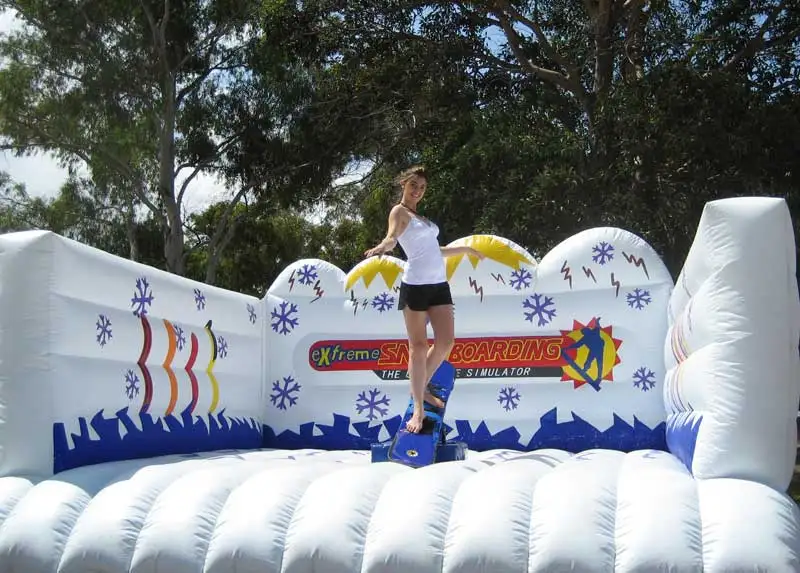 Wholesale Cheap Price Surf Simulator Rides Game Inflatable Mechanical Snowboard Rides With White Mat