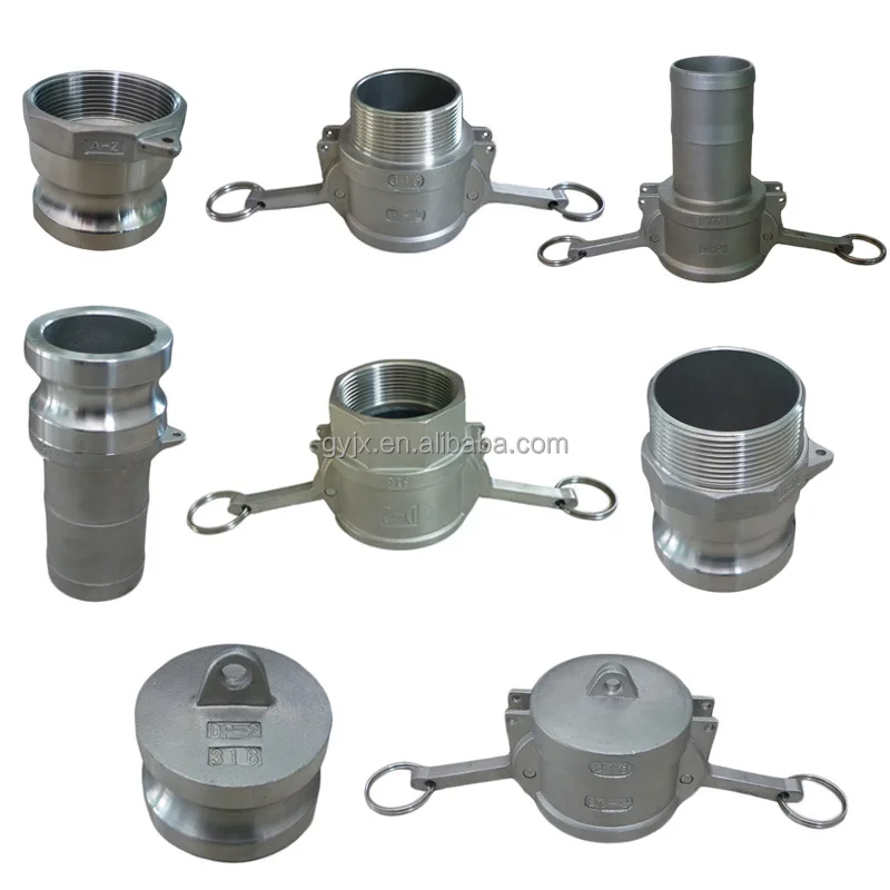 China Type Male End Threaded Quick Join Camlock Fittings NPT Steel PVC Brass Iron PP Connectors Water Gas Cad Drawings Available