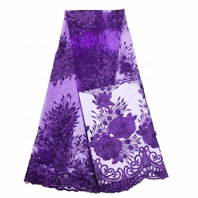 ghana bestway mesh african embroidered royal blue lace fabric